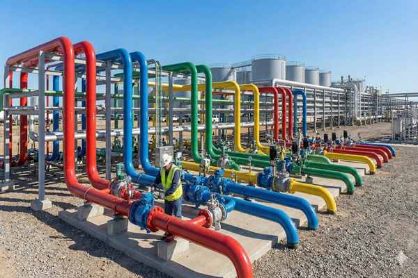 Pipeline connection point and valve station