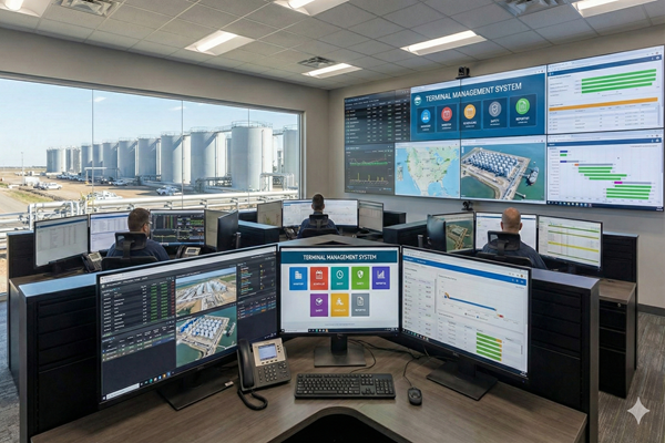 Terminal operator in control room